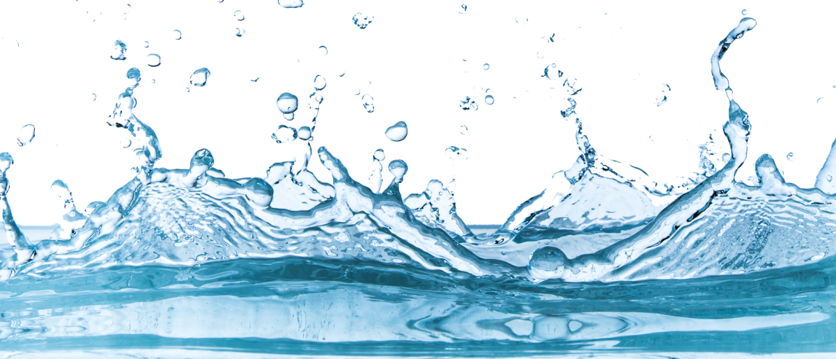 Всплеск воды без фона