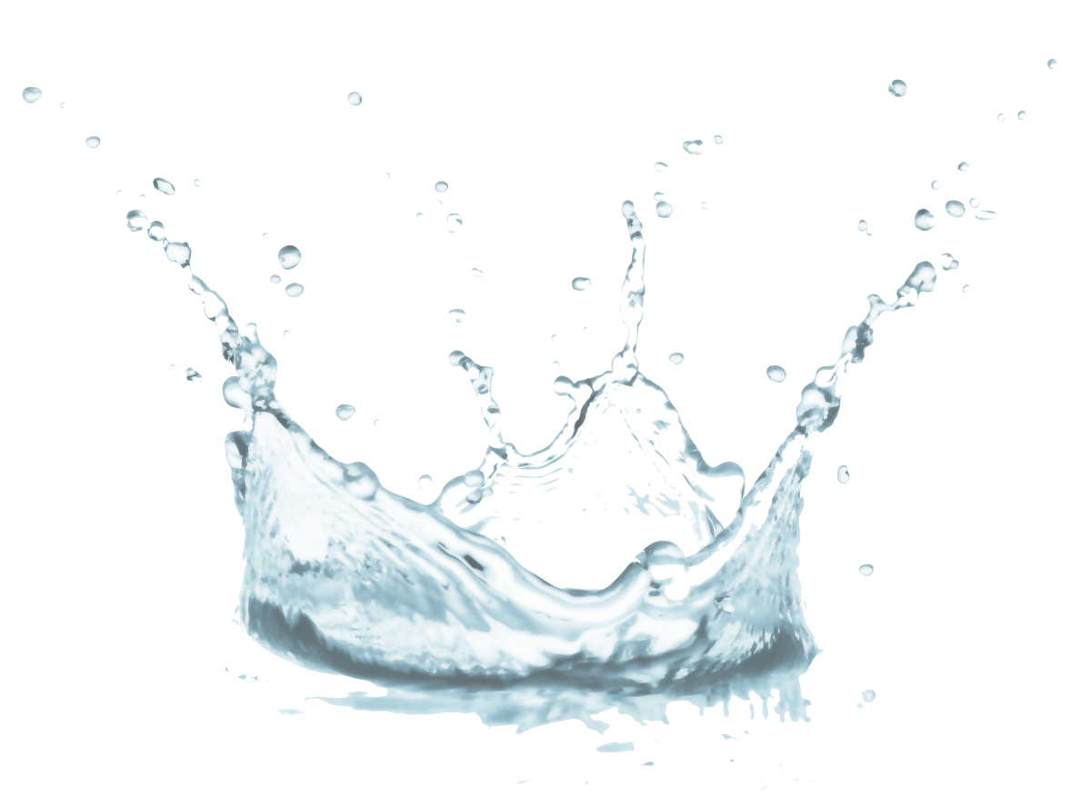 Брызги воды на прозрачном фоне