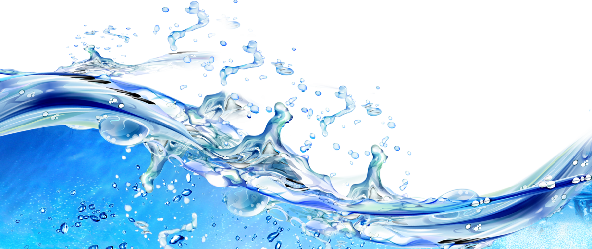 Вода на прозрачном фоне