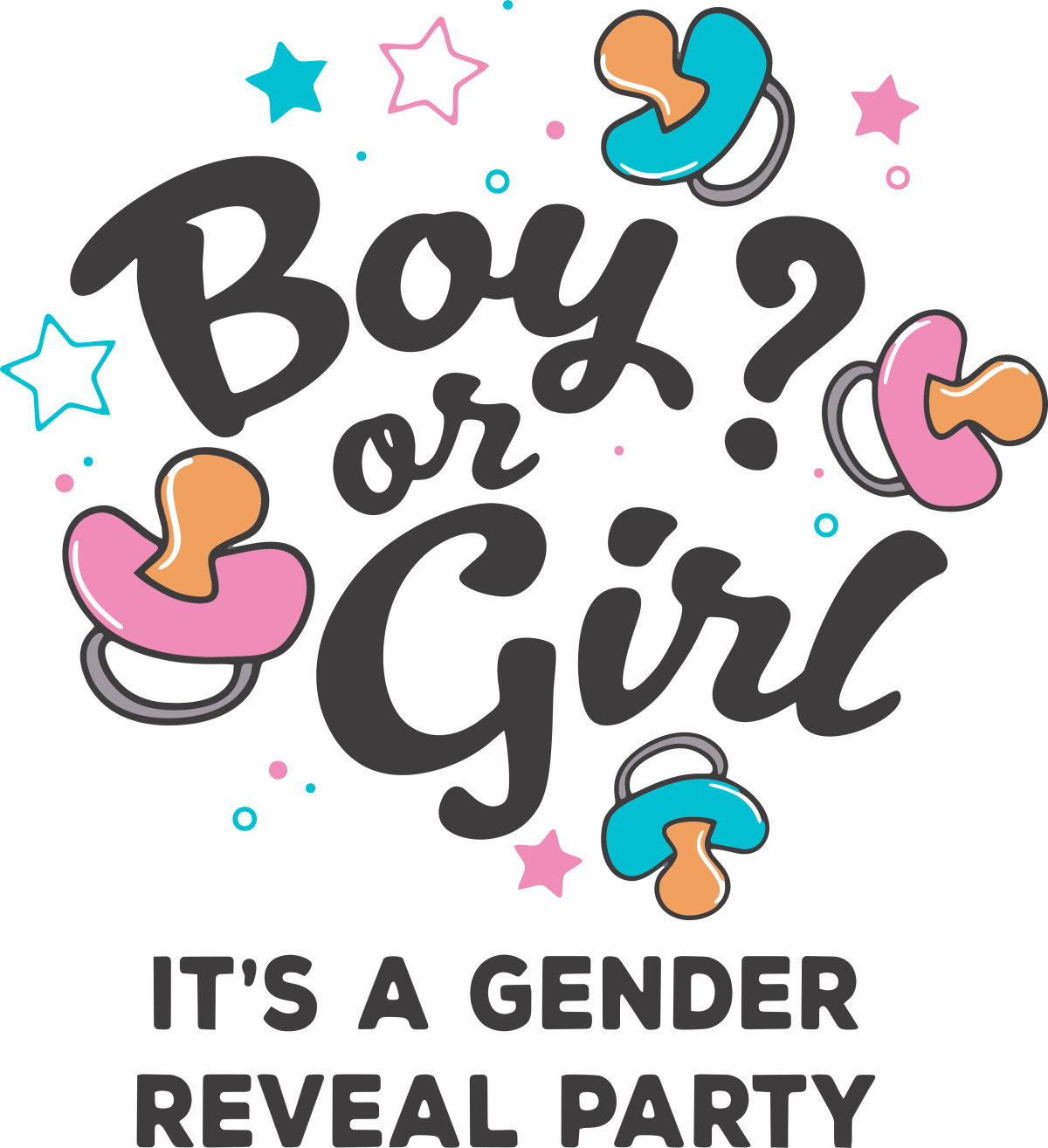 Гендер пати надпись