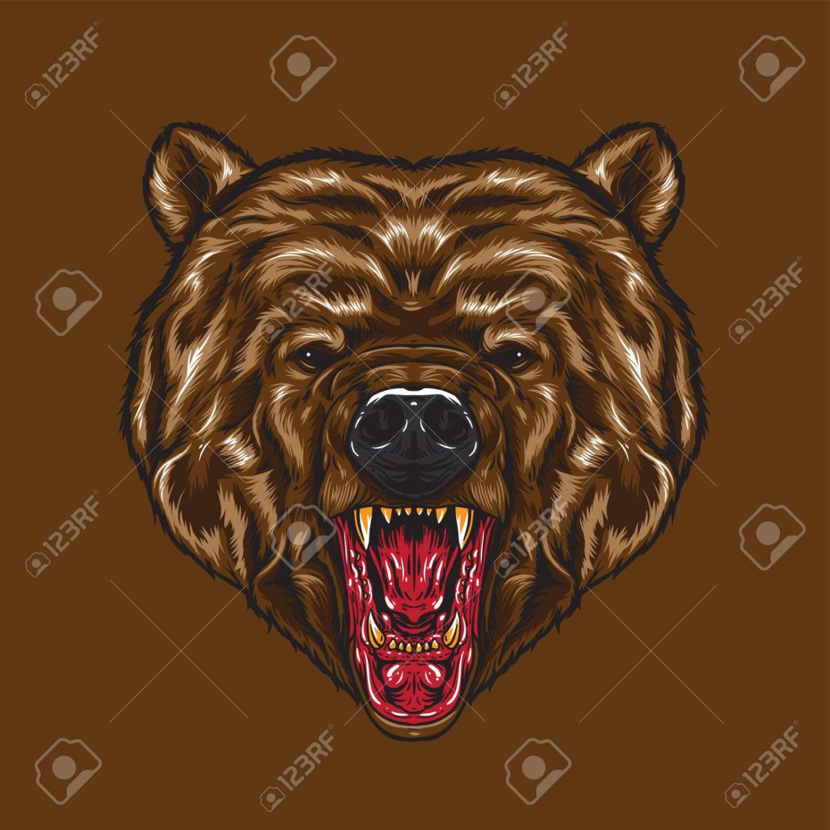 Идущий медведь арт