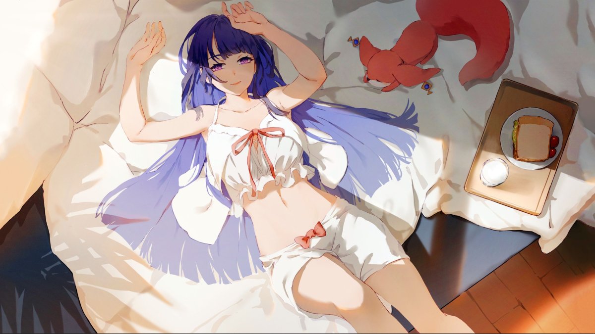 Аниме арт Райден Геншин