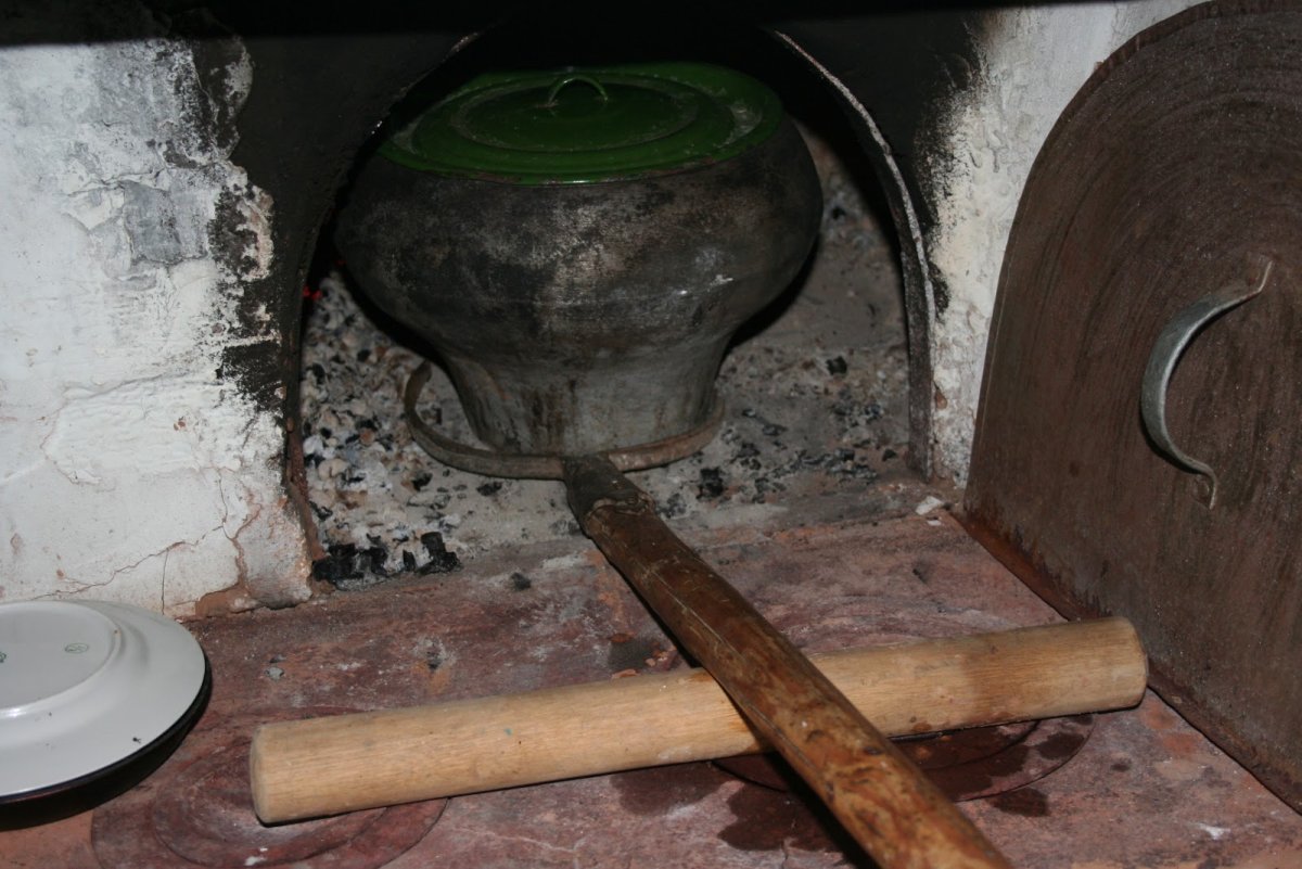 Кочерга и ухват для русской печи