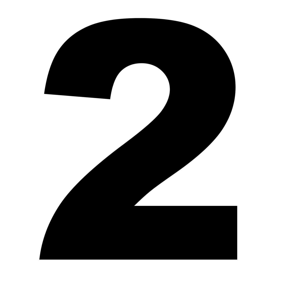 Цифра 2 на а4