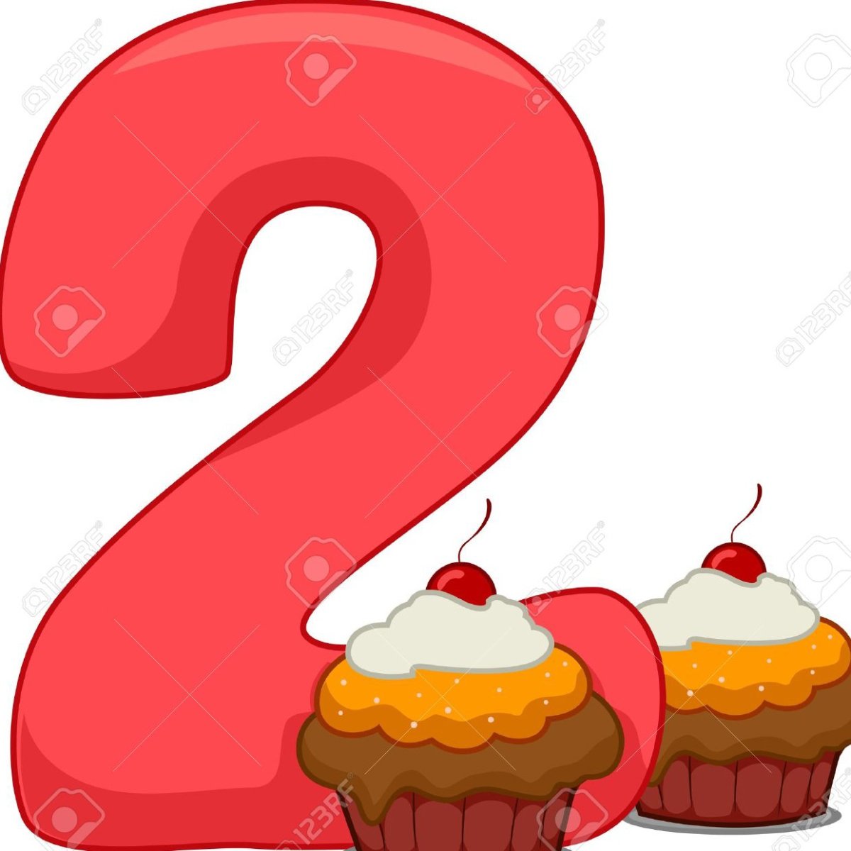 Цифра 2 контур