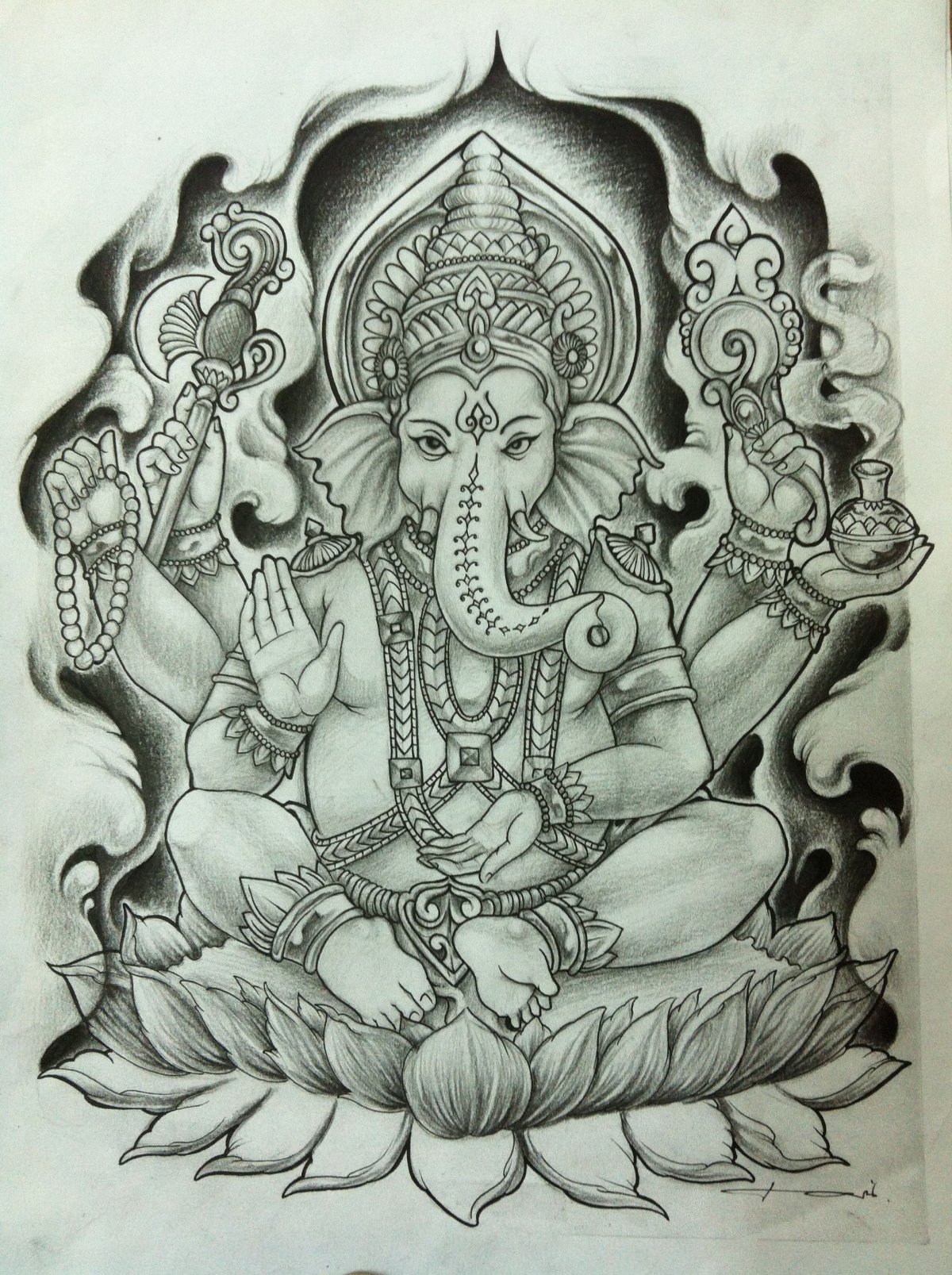 Многорукий Шива слон