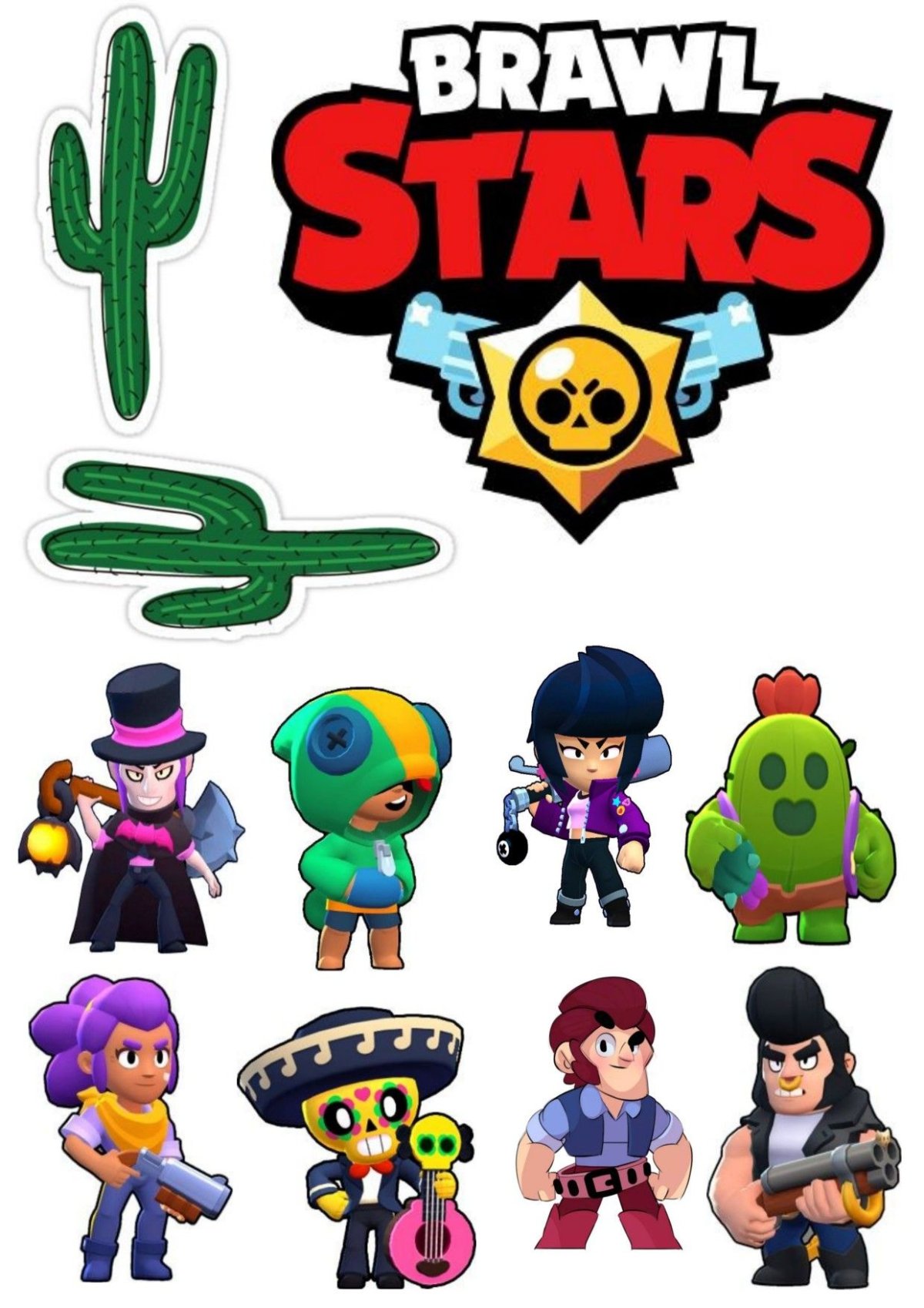 Brawl Stars топперы на торт