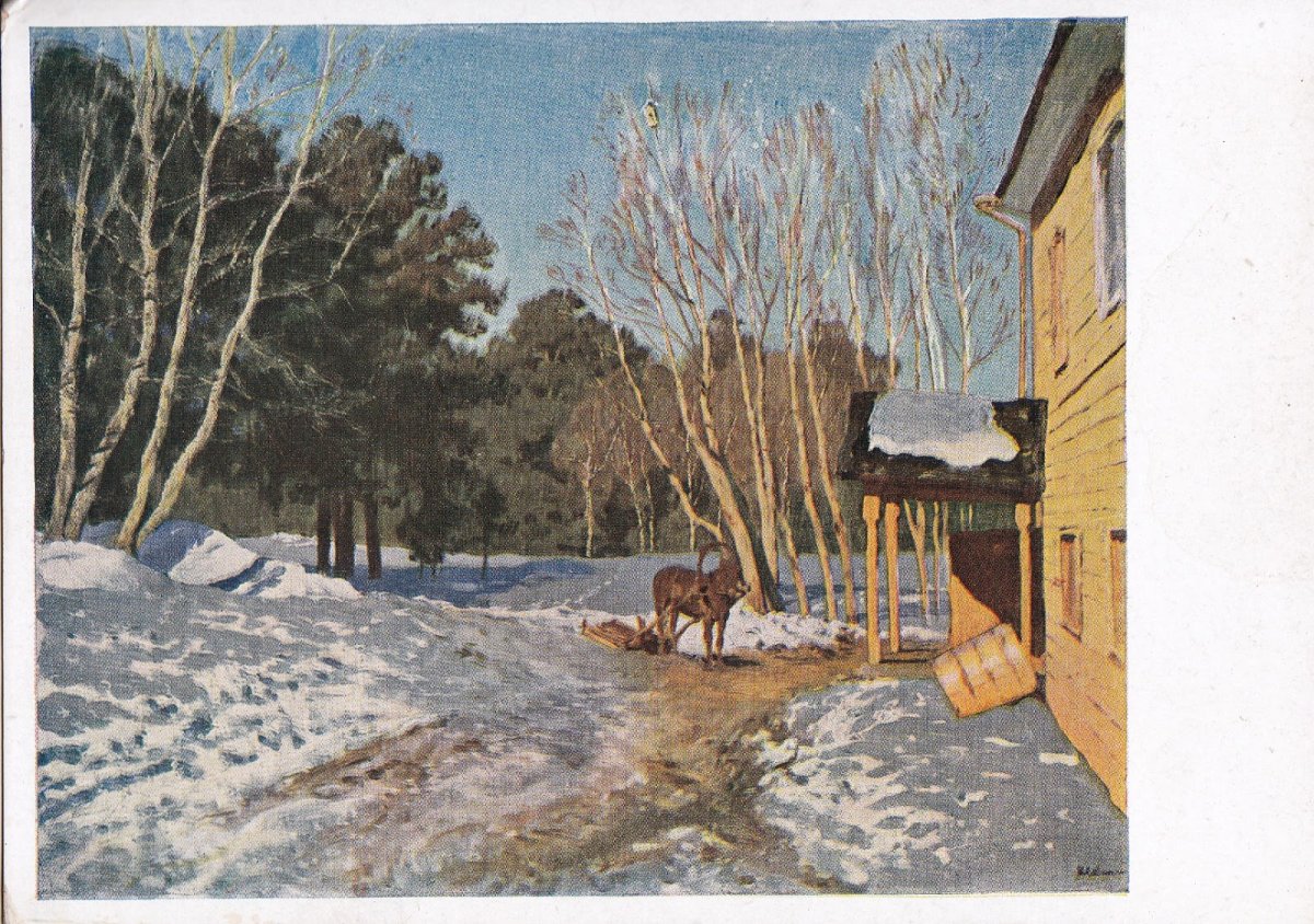 Грачи прилетели Левитан март картина