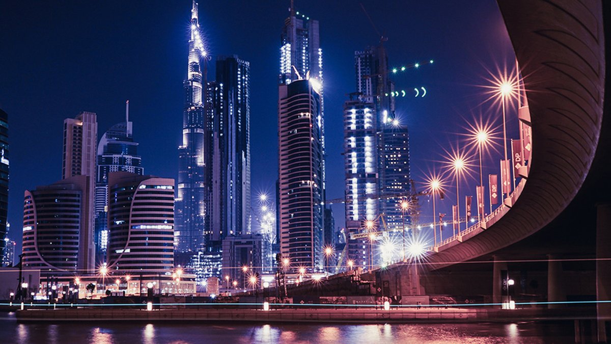 Ночной Дубай