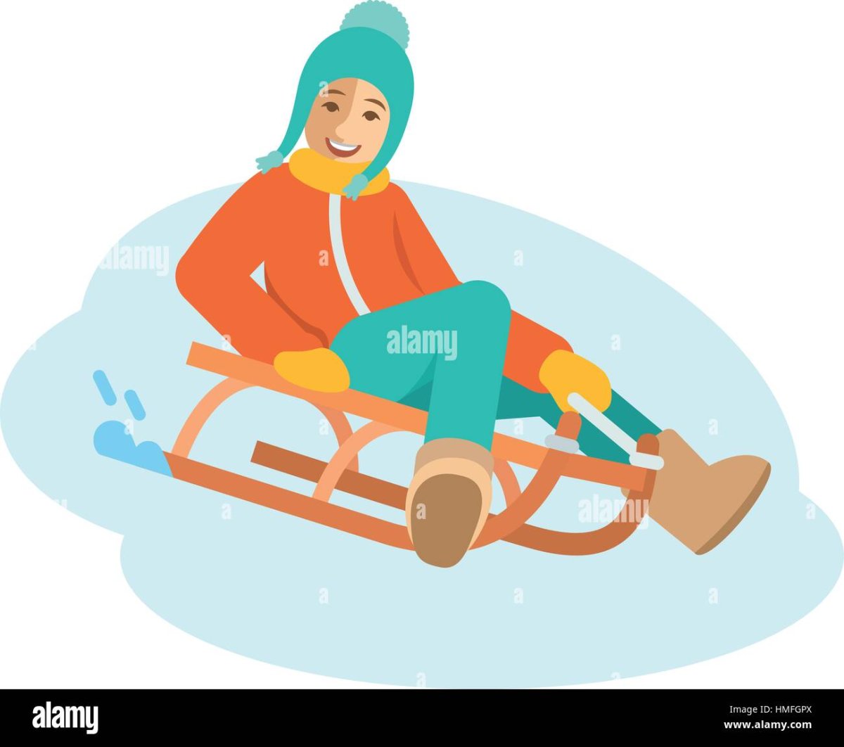 Санки иллюстрация