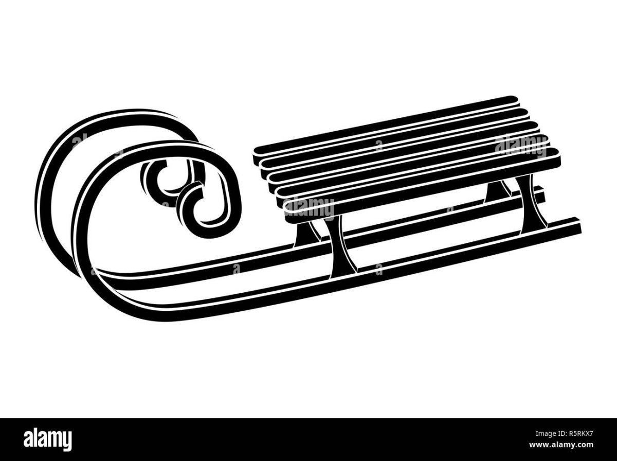 Дети катаются на санках с горы