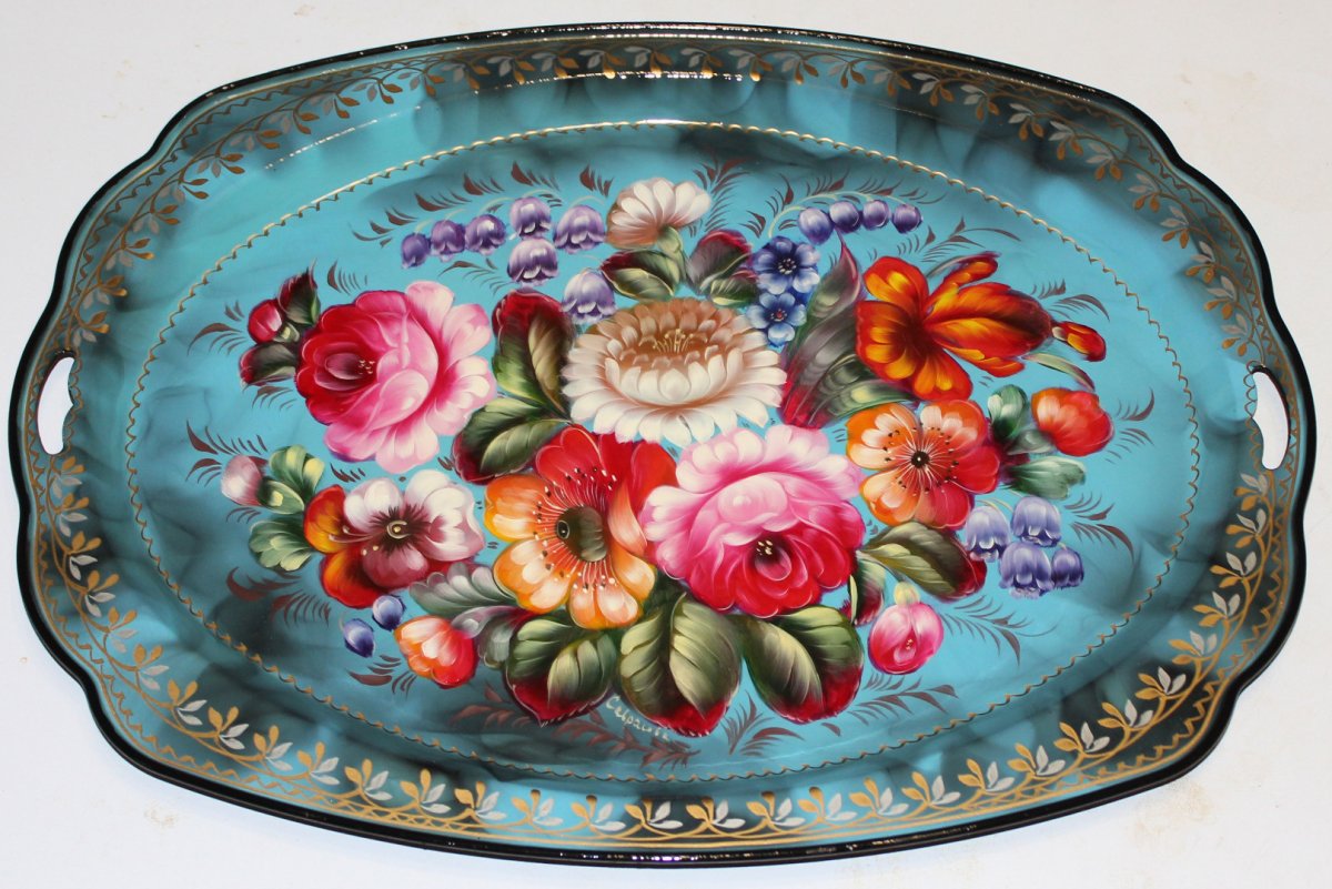 Жостовская роспись мотивы росписи