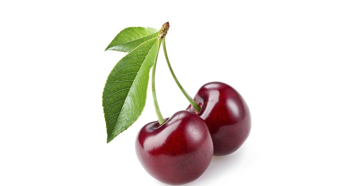 Вишня на белом фоне