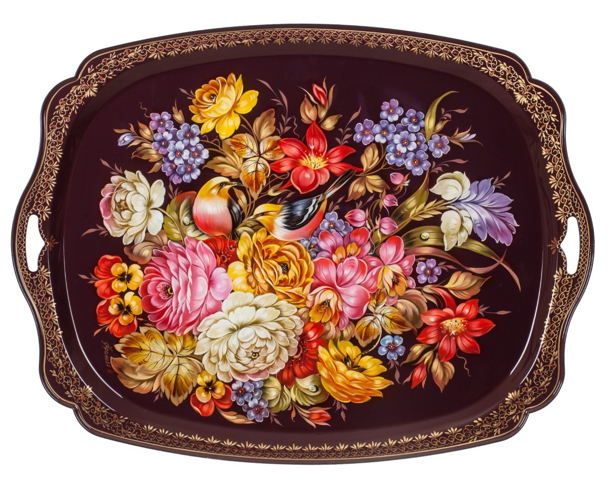 Жостовский поднос сирень