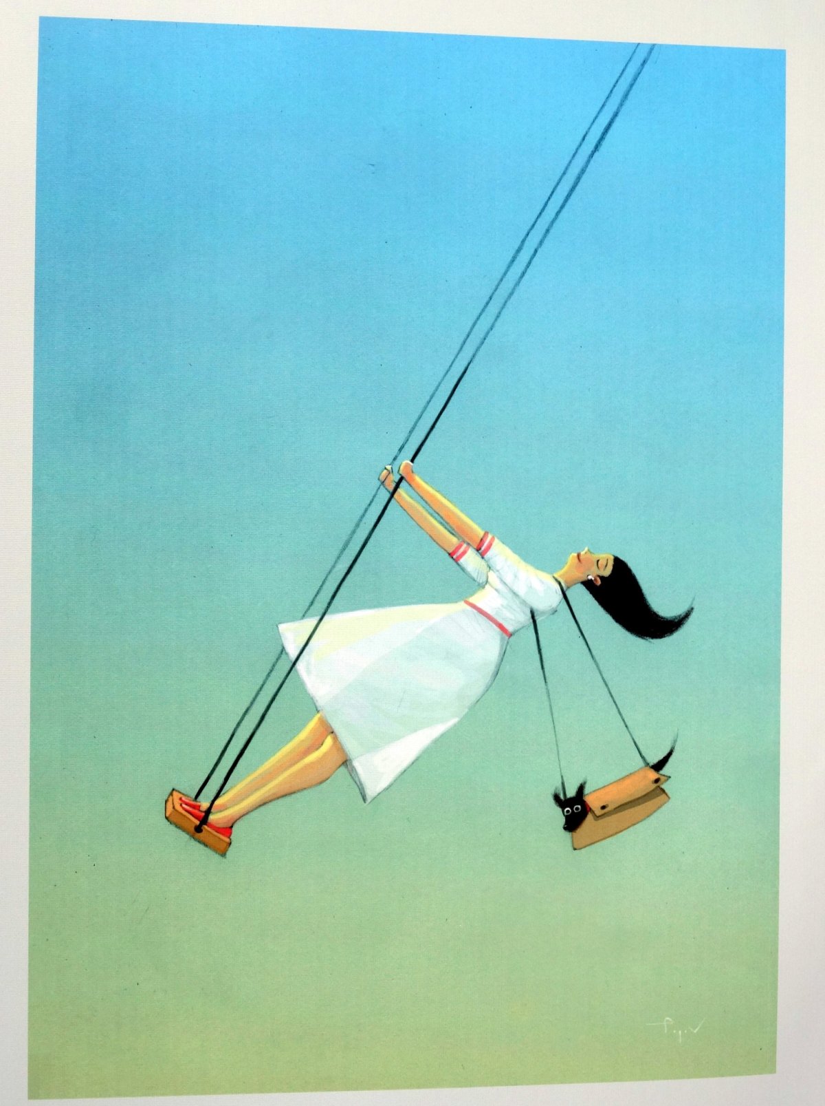 Качели иллюстрация