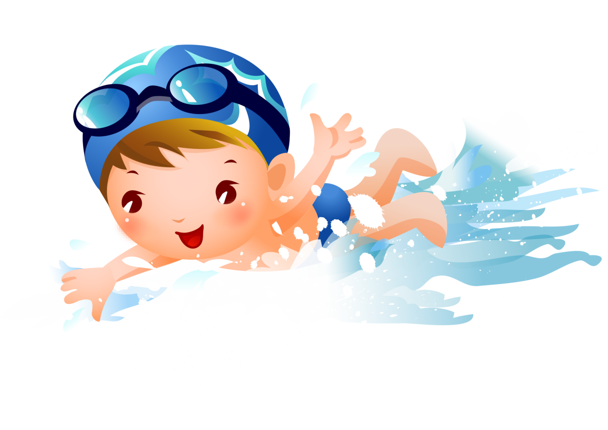 Рисунок пловца в бассейне