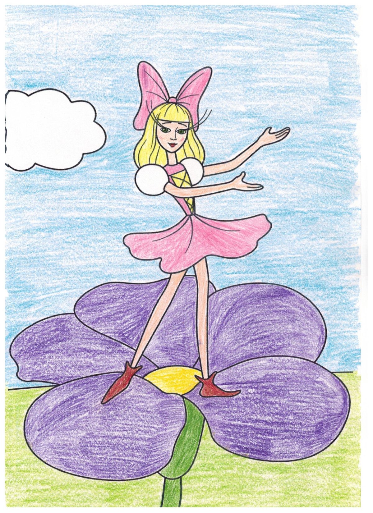 Дюймовочка рисунок