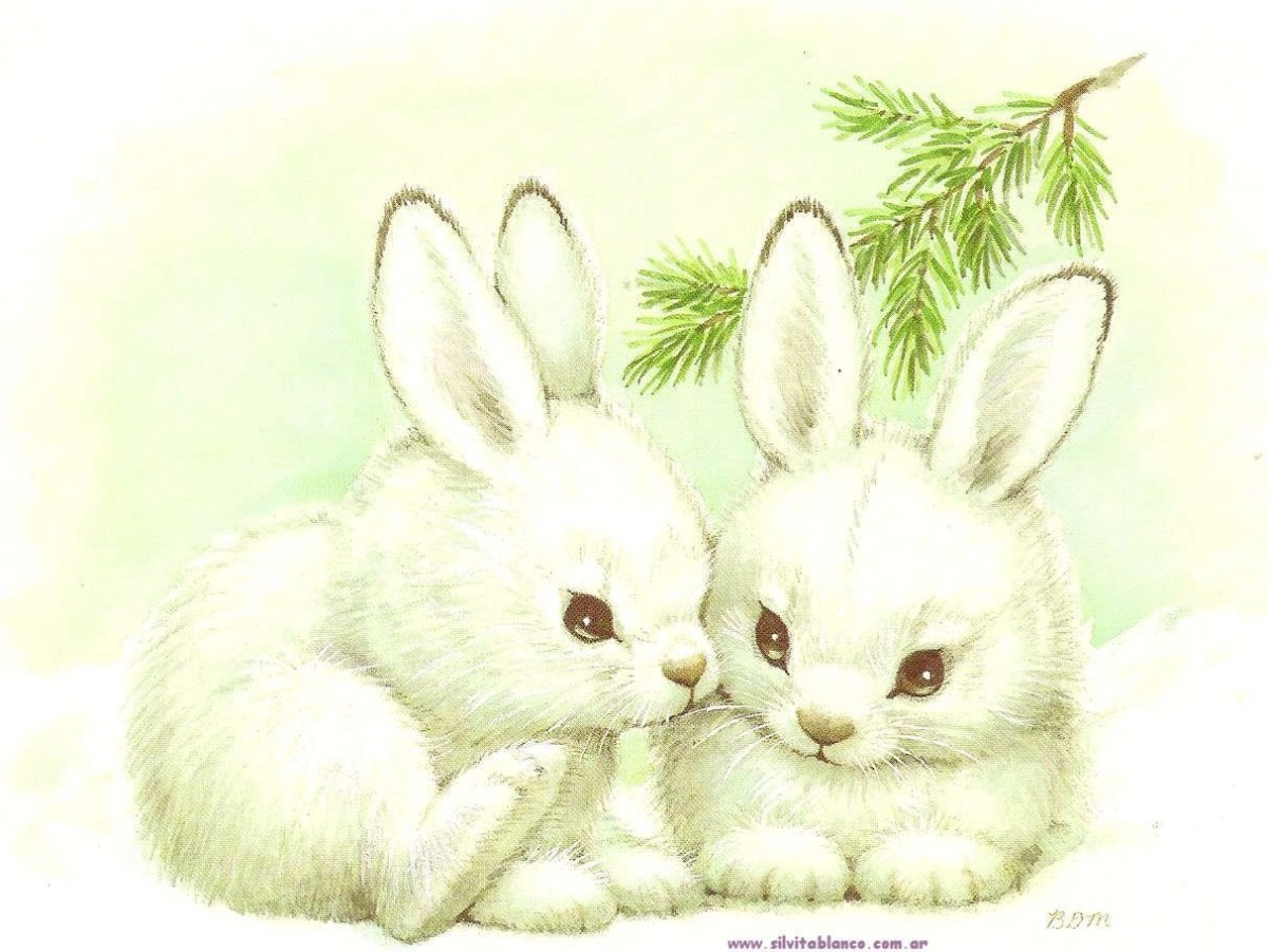 Милые рисуночки зайчиков
