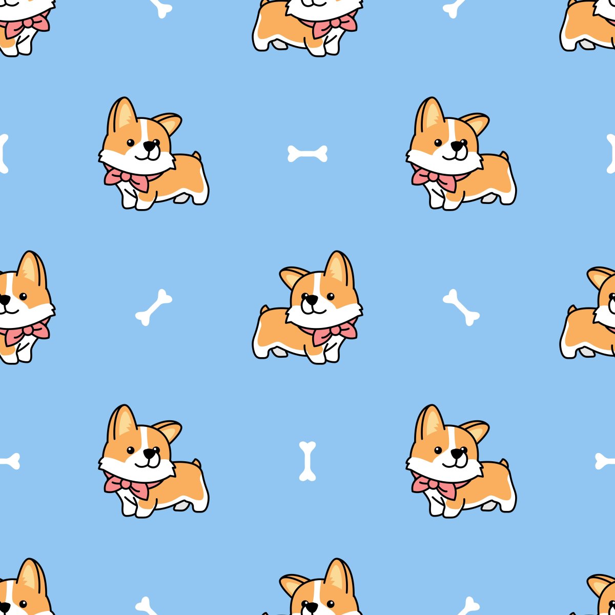 Корги рисуночек миленький