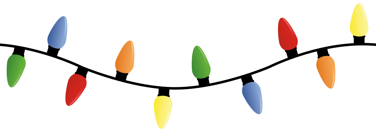 Гирлянда на белом фоне