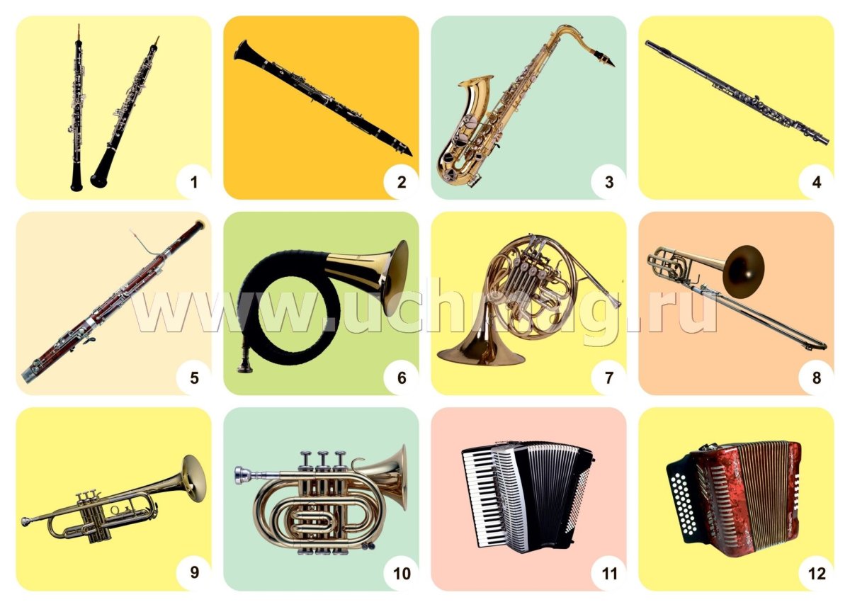 Инструменты оркестра раскраска