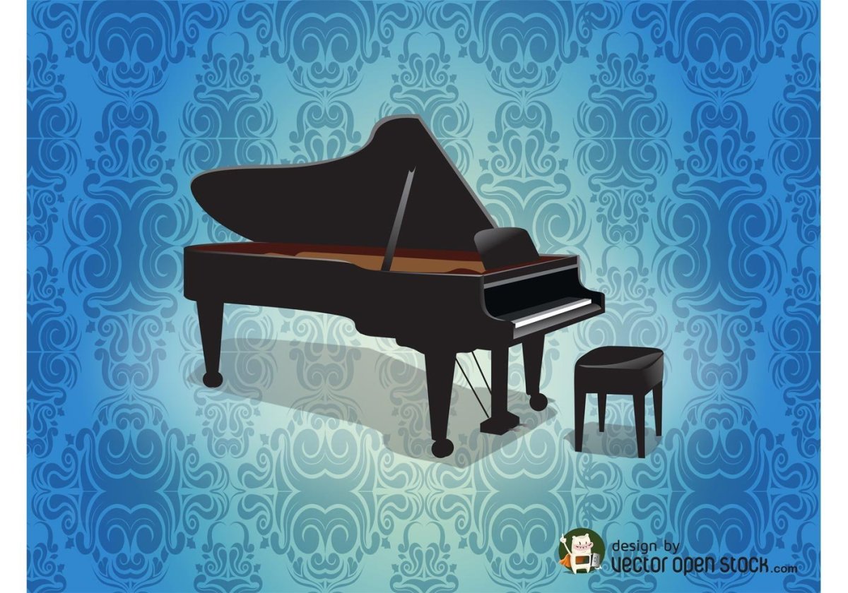 Фон с роялем для афиши