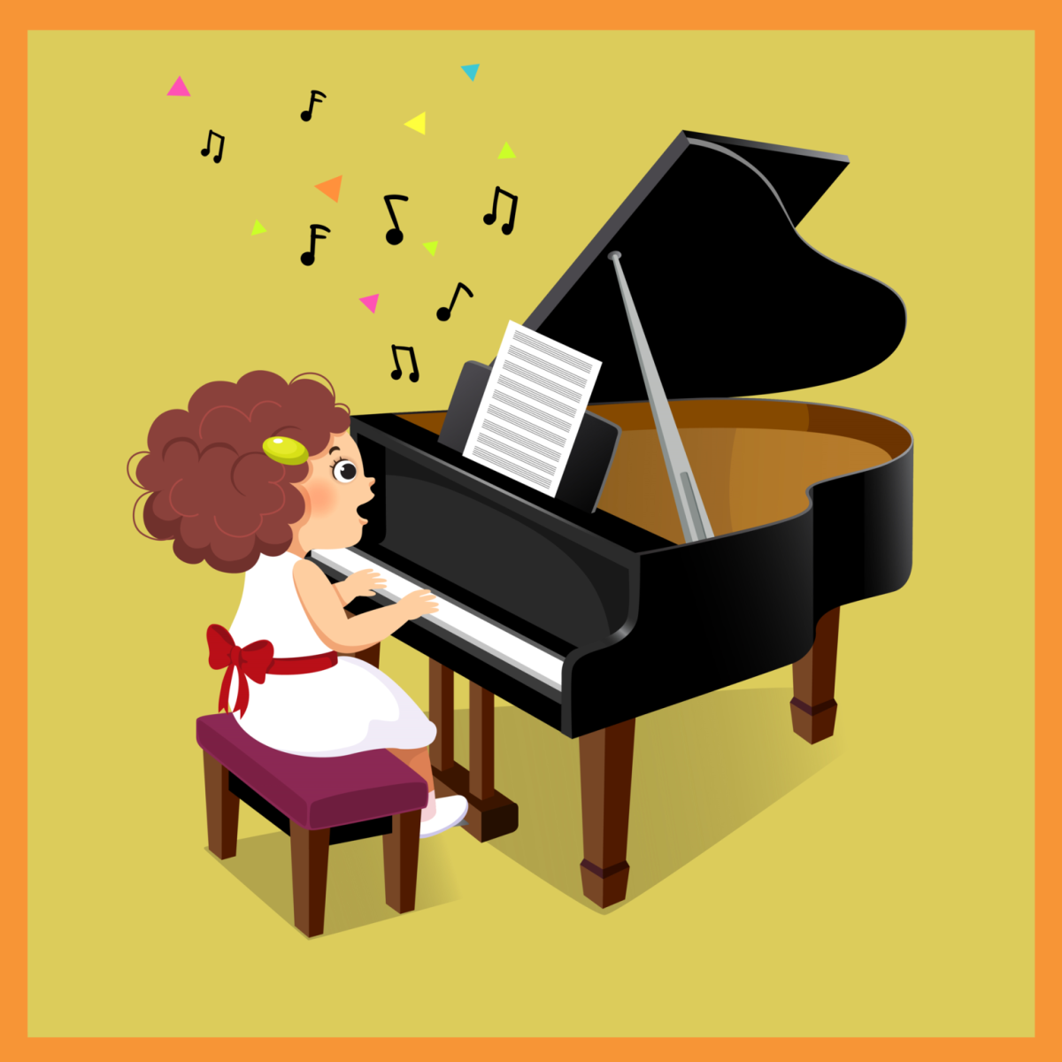 Изображение человека играющего на пианино для детей