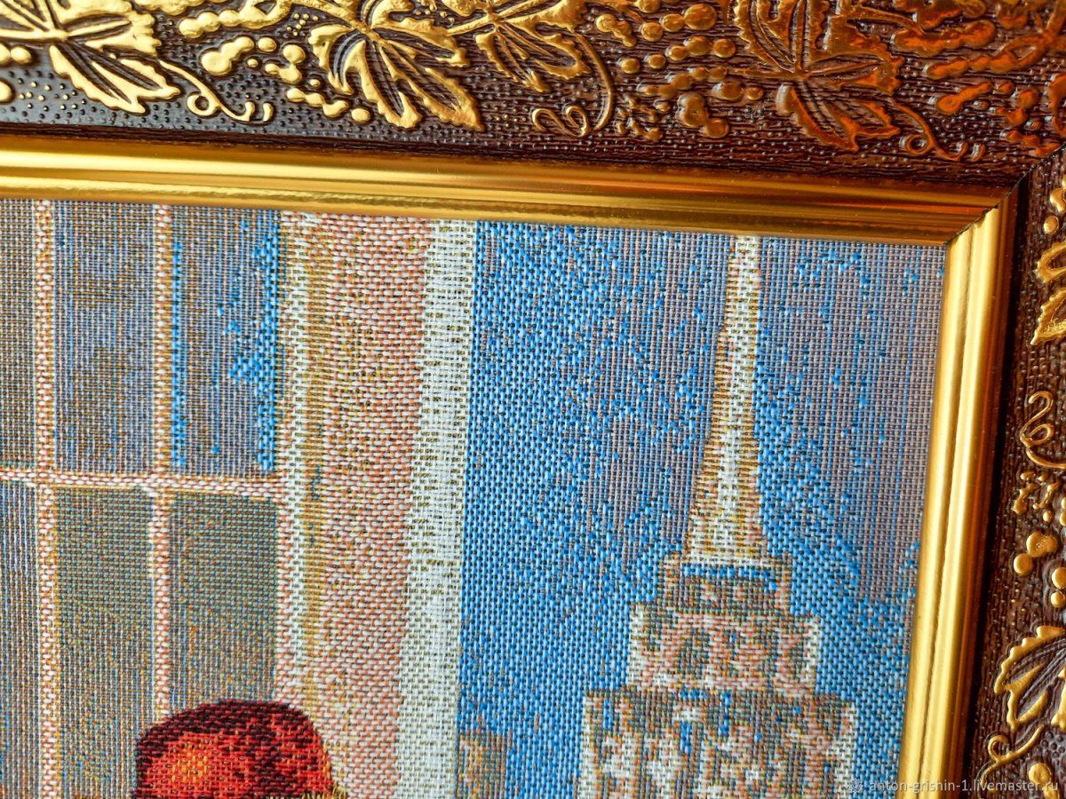 Гобелен ручной работы кожа