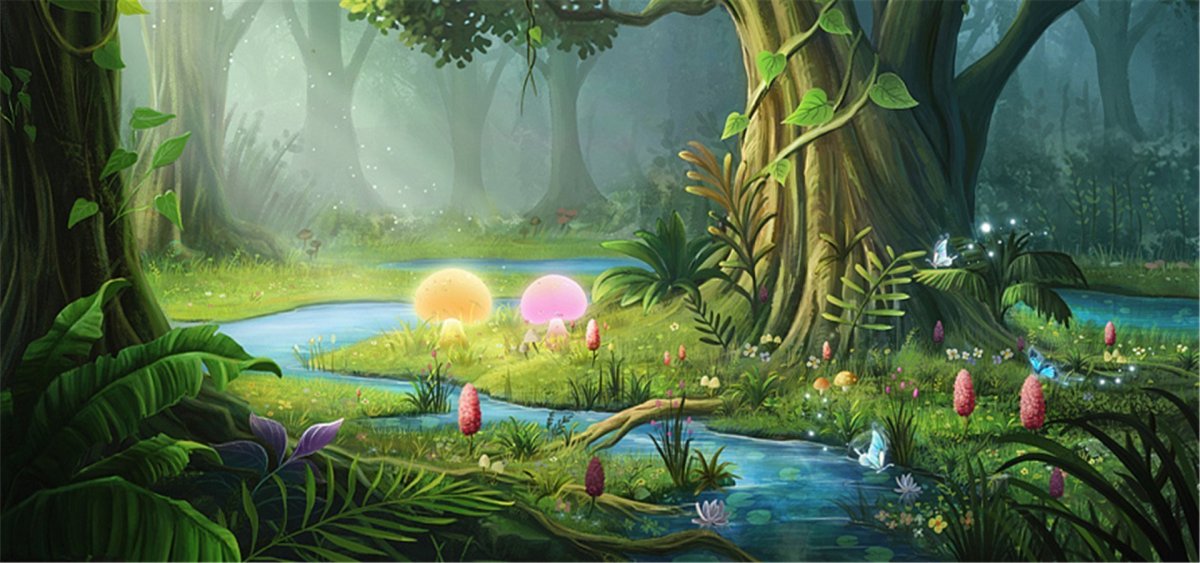 Лес из мультика