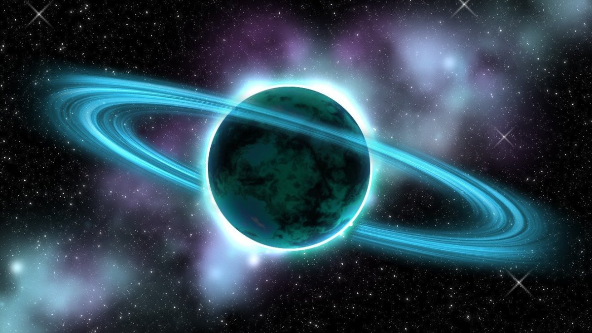 Красивая Планета с кольцами