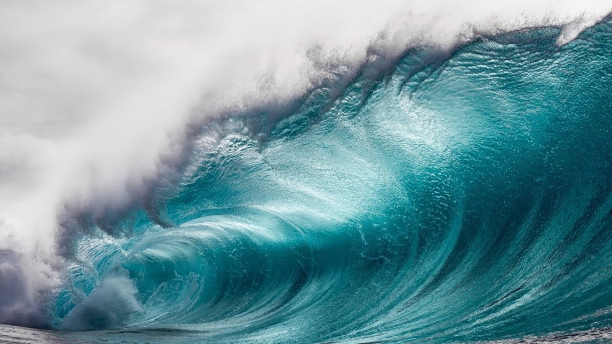 Море океан волны шторм ЦУНАМИ