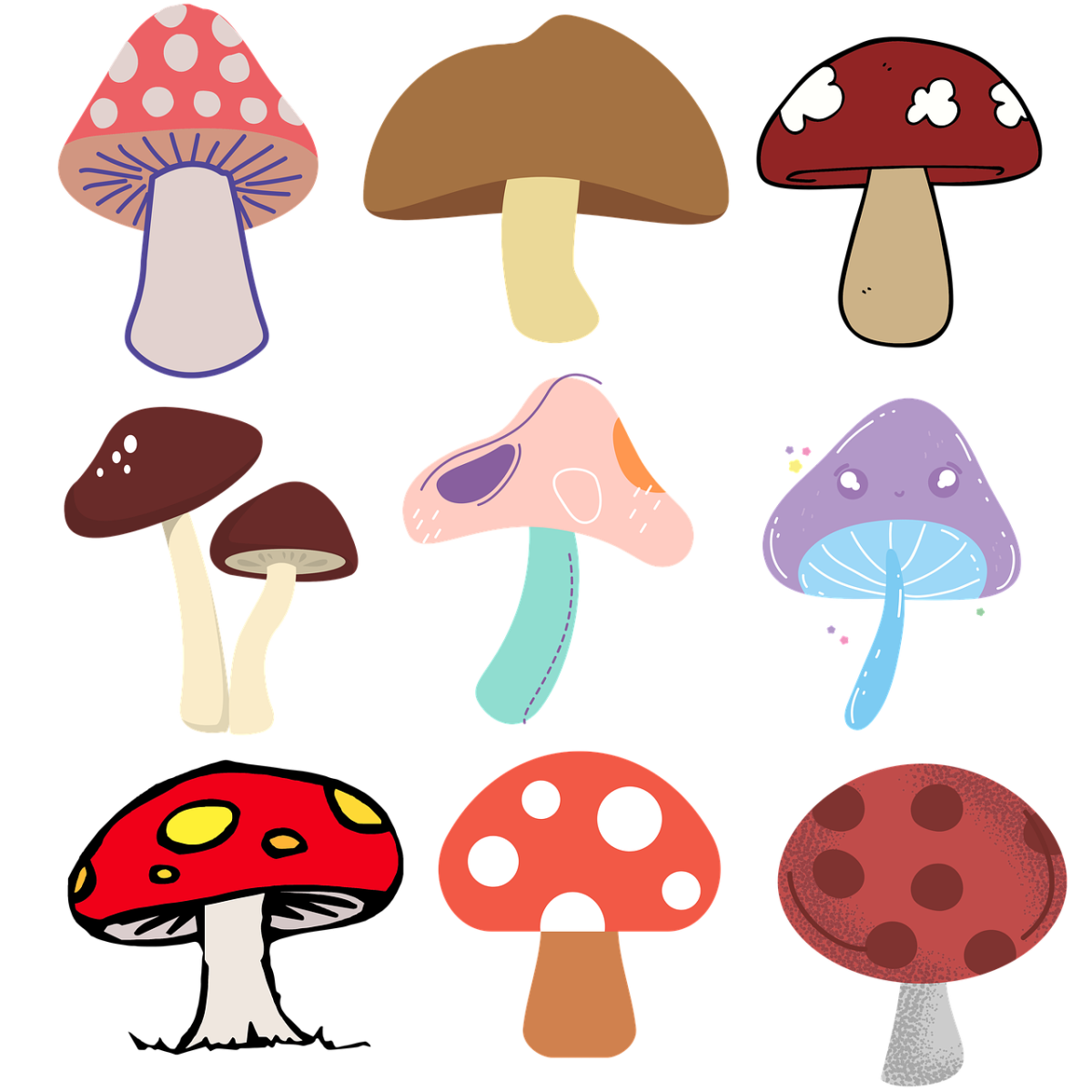 Идеи для рисунков грибы