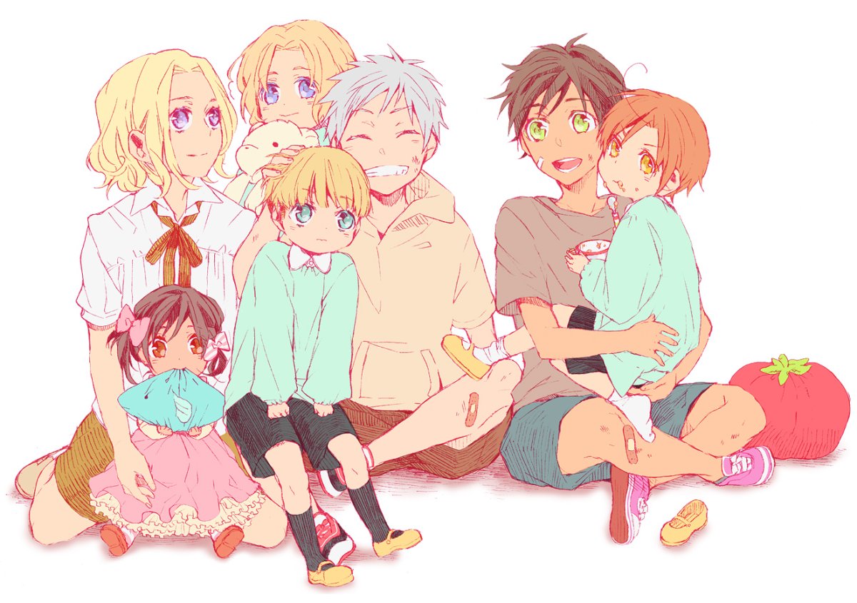 Аниме семья с двумя детьми