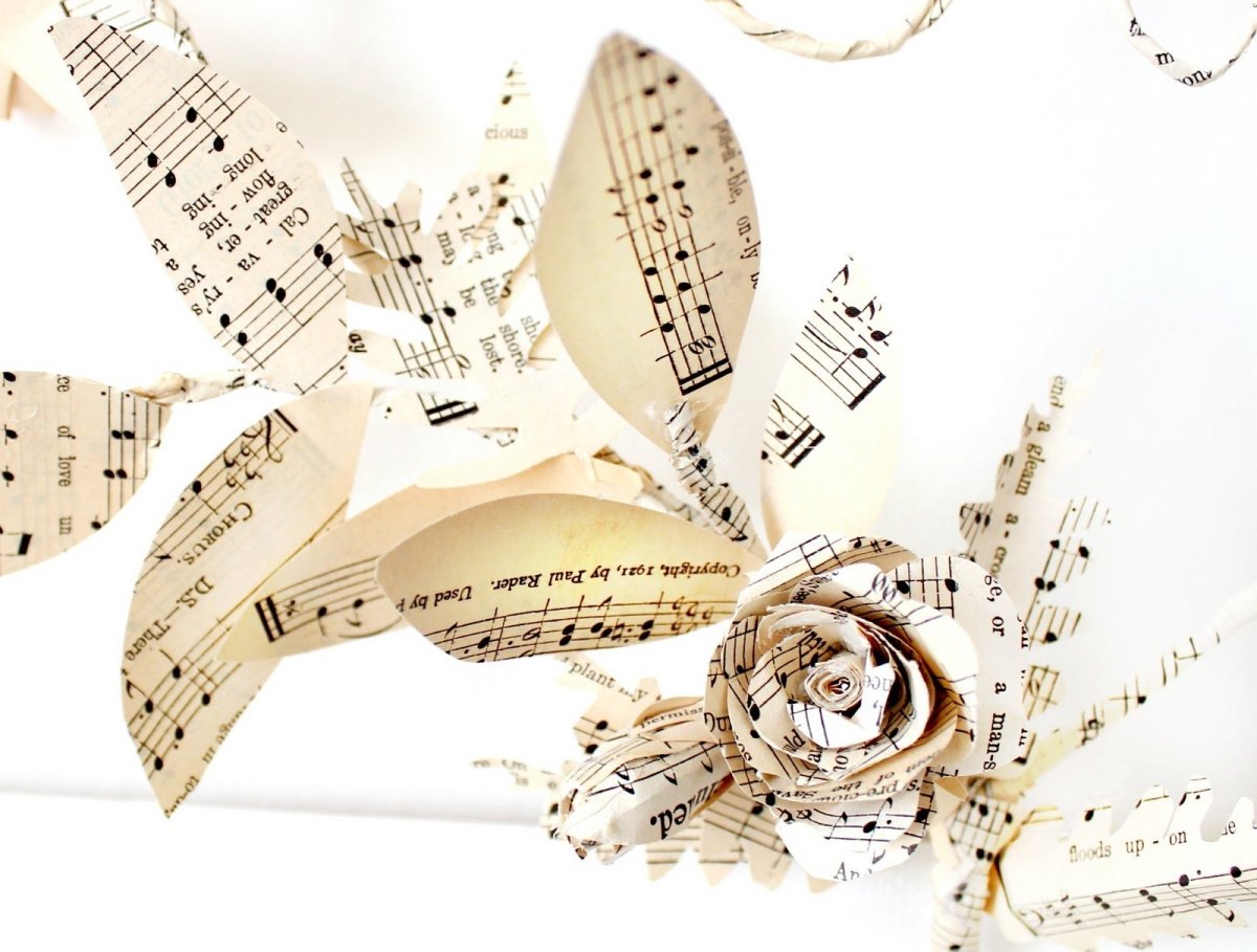 Абстрактный фон с нотами