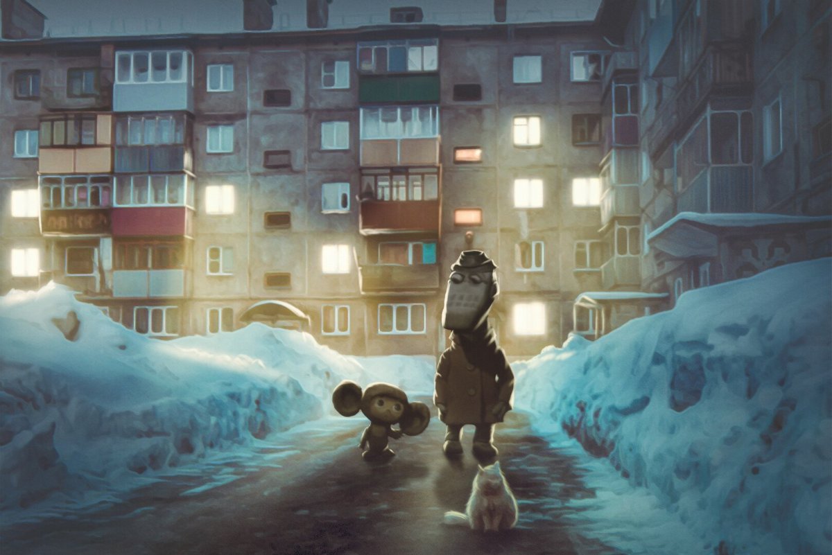 Чебурашка и крокодил Гена фон