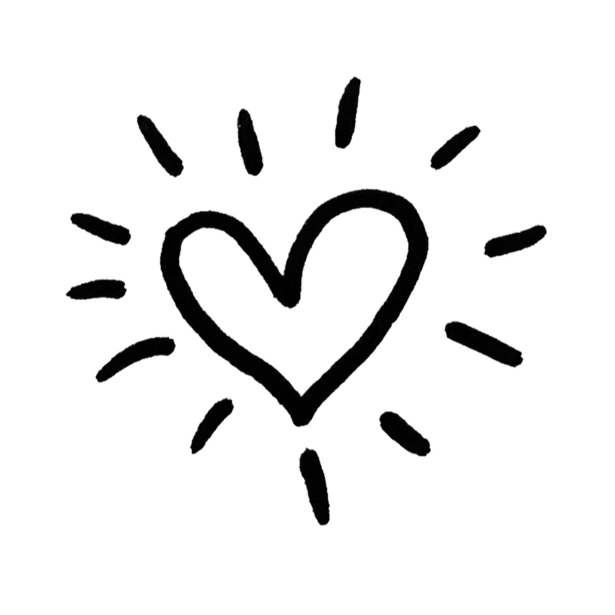 Сердечко с лучиками