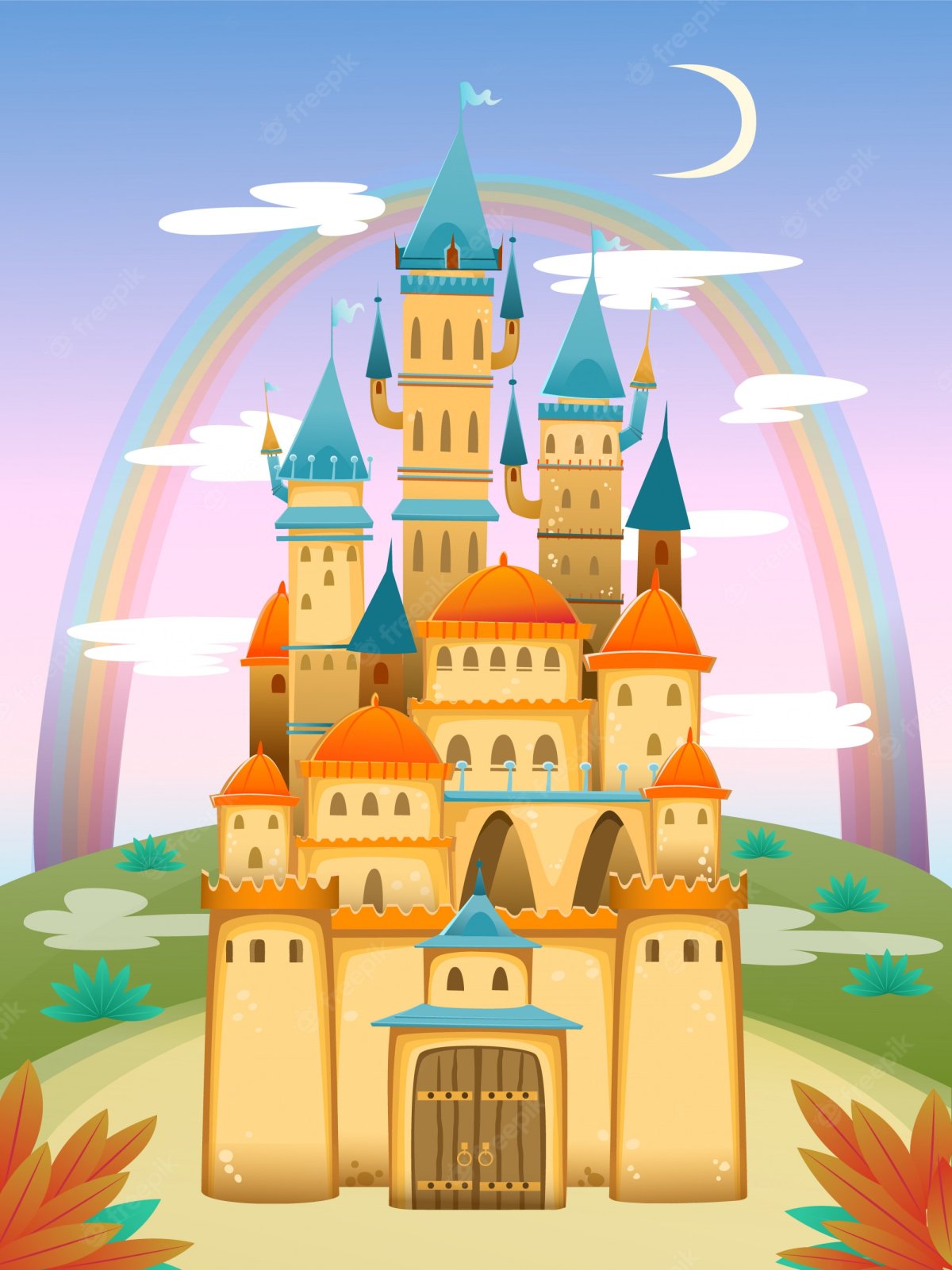 Сказочные мультяшные замки