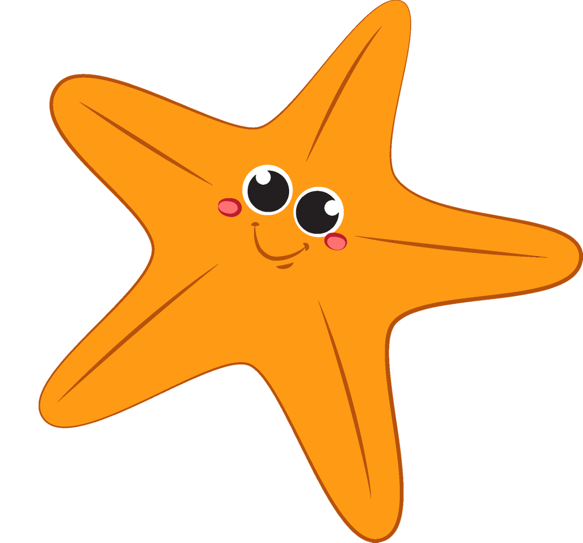 Морская звезда трафарет