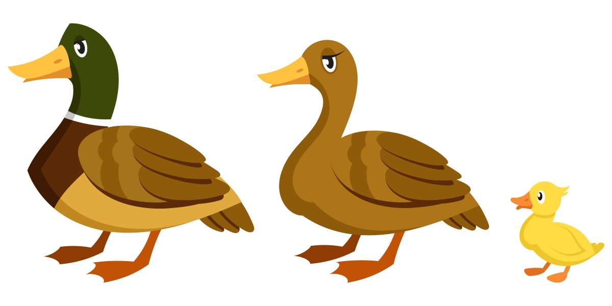 Семья утки для детей