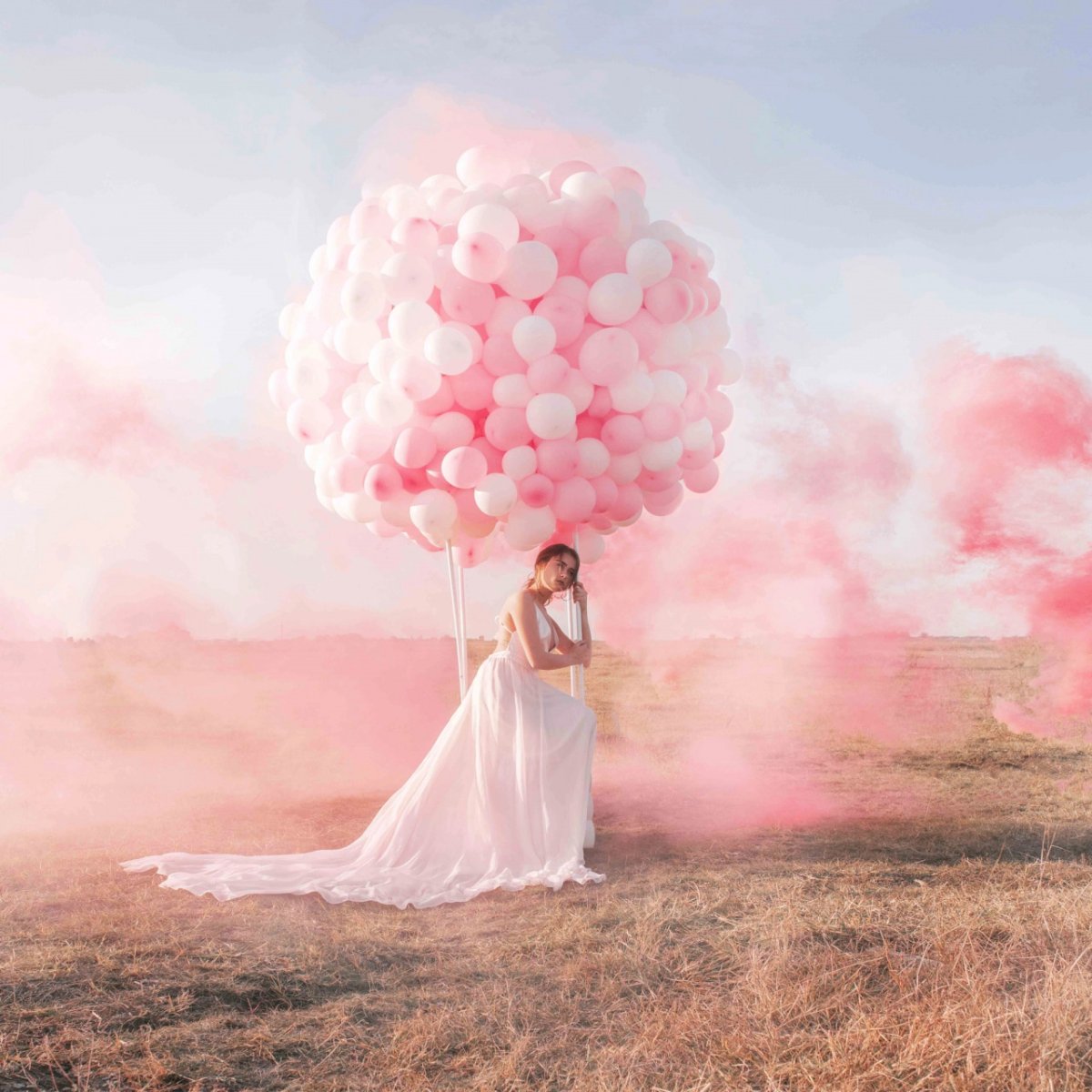 Девушка с воздушными шарами