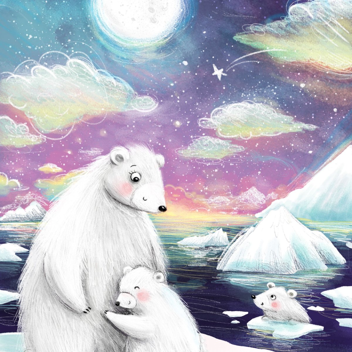 Северное сияние Медведица Умка