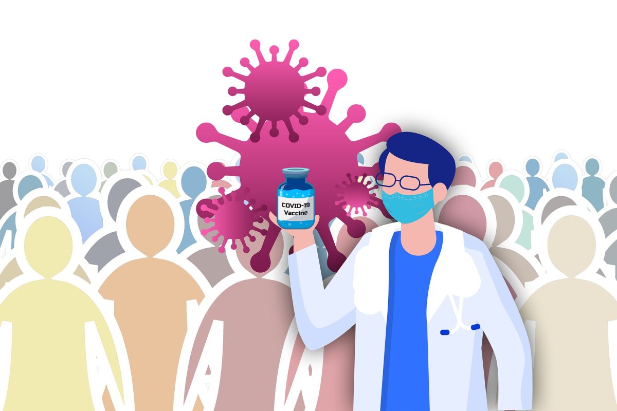 Вакцина на белом фоне