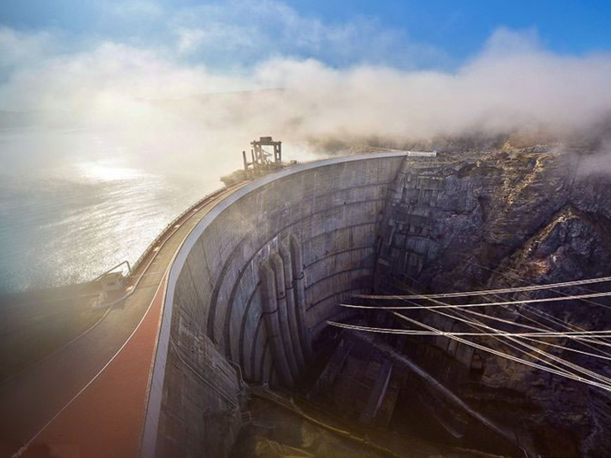 Река Енисей Красноярская ГЭС