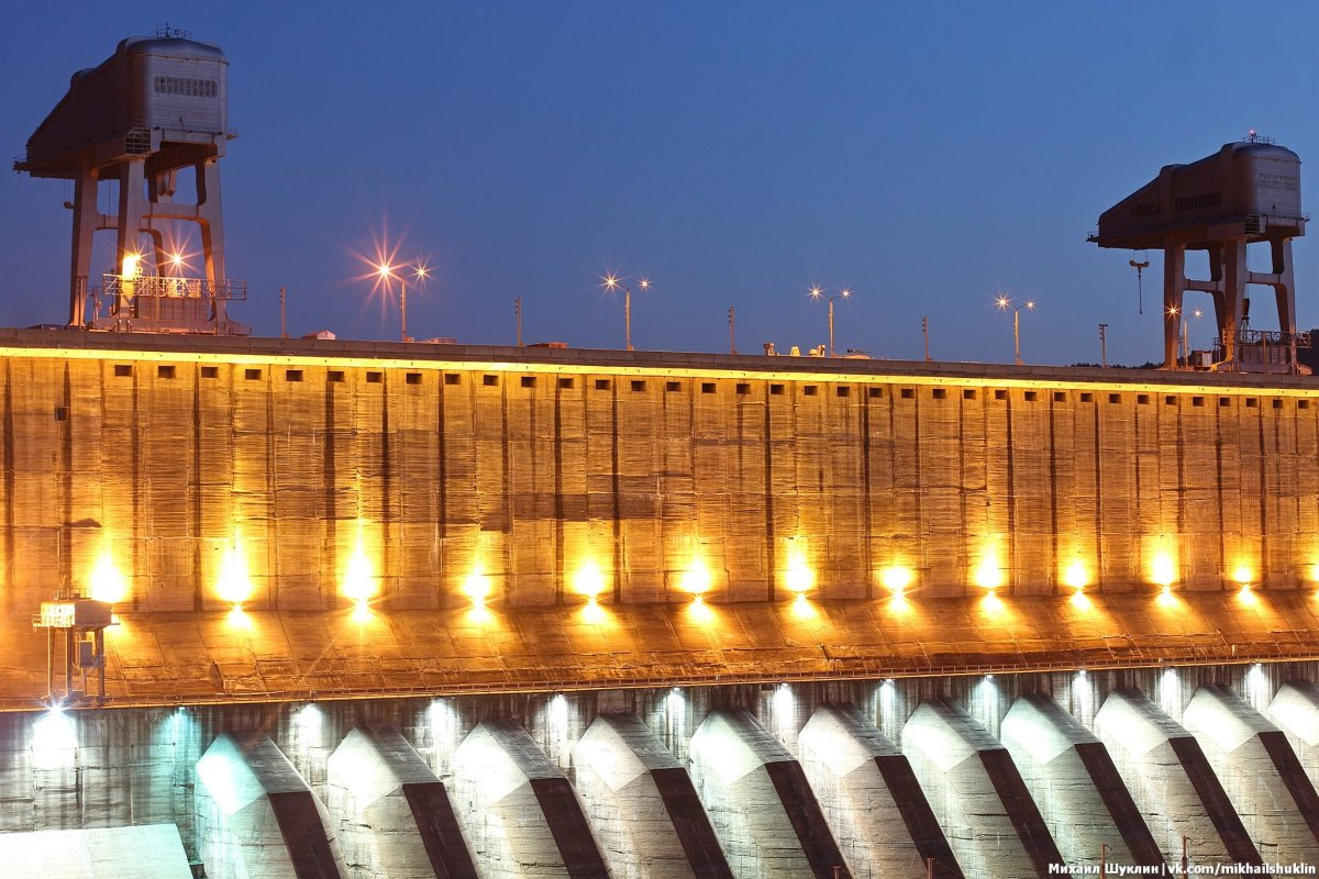 Стройка ГЭС Красноярск