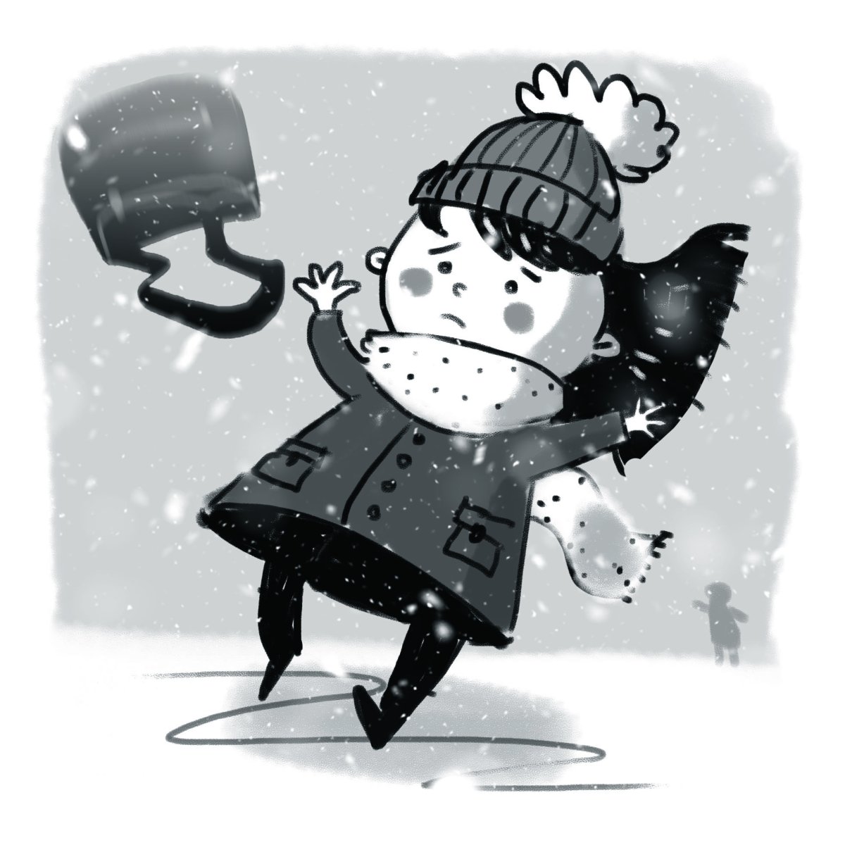 Скользкая дорога для пешеходов