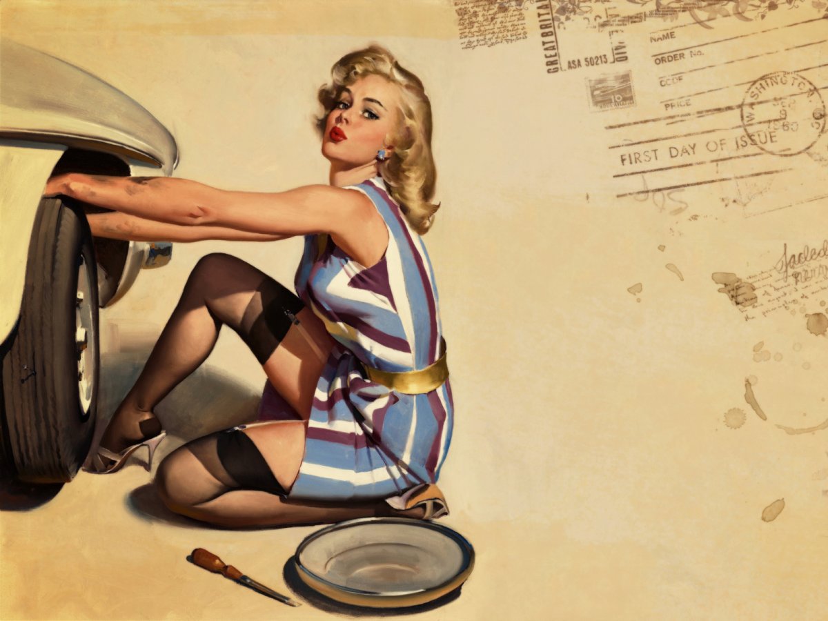 Обои в стиле ретро