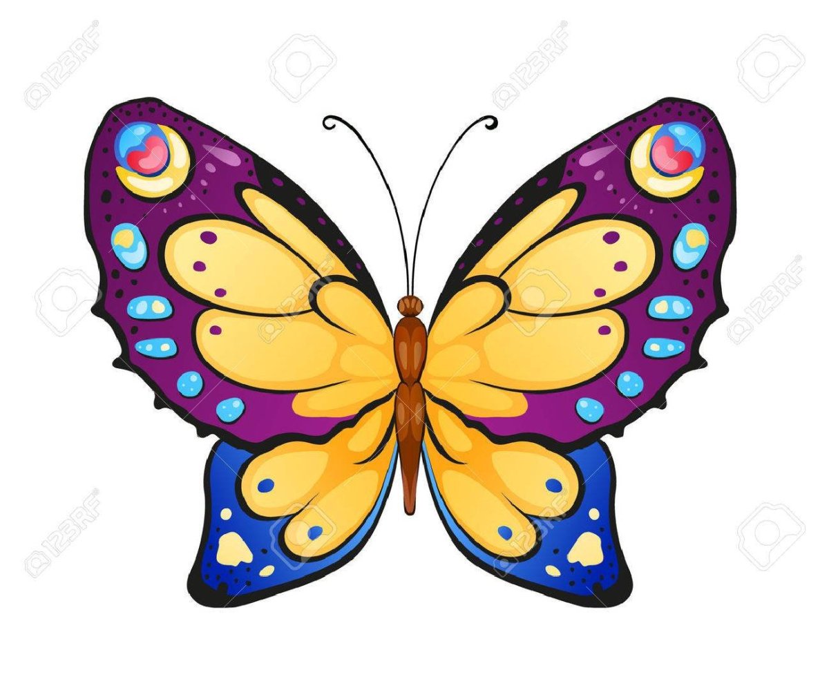 Бабочка двухсторонняя для вырезания