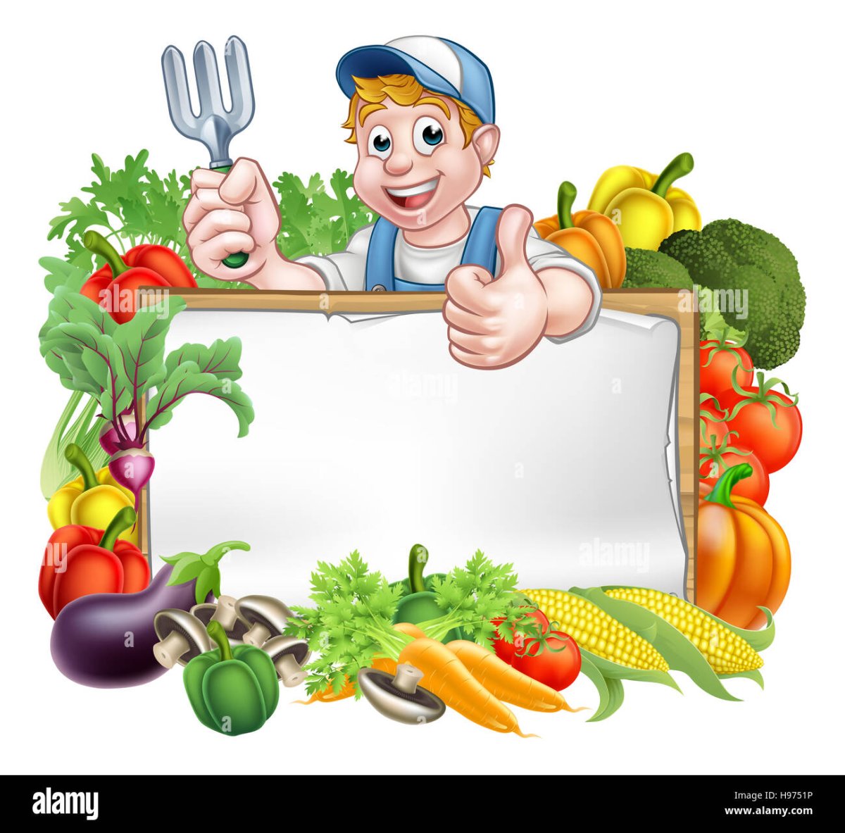 Рамки огорода с овощами для детей