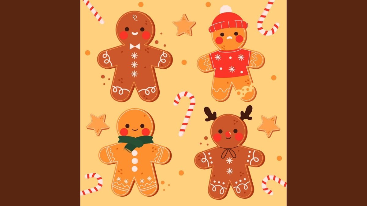Gingerbread man New year vector
