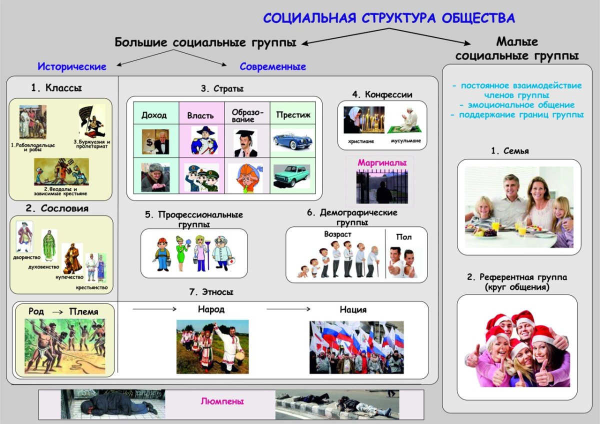 Социальные группы общества